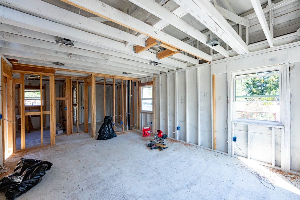 Poplar fire rebuild — ongoing construction work
